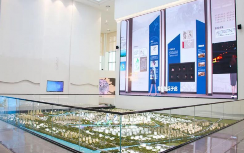 YUESAI無線手拉手會議系統(tǒng)成功應(yīng)用于長江新區(qū)項(xiàng)家汊湖西片區(qū)展示中心會議室